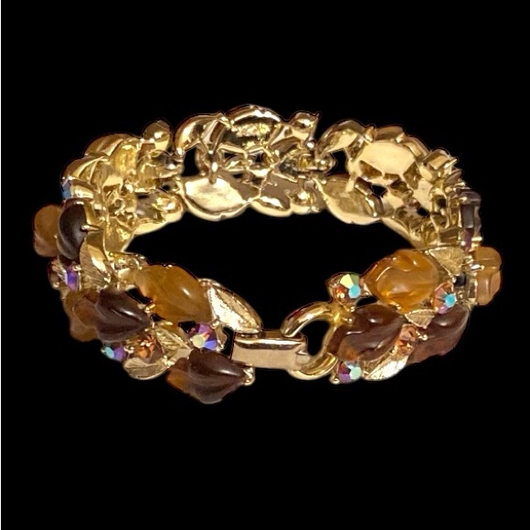 LISNER Signed Molded Jelly Lucite Brooch & Bracelet Designer Set - Vintage. - Picture 7 of 15